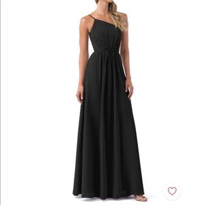 Azazie Hoya black bridesmaid dress size 10